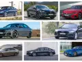 Varios sedanes de lujo, como el Jaguar XF y el BMW Serie 5, ilustran la diferencia entre berlina y coupé.
