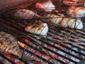 Pescado a la parrilla, una delicia para comer en Getaria. Las brasas dan un toque ahumado perfecto.