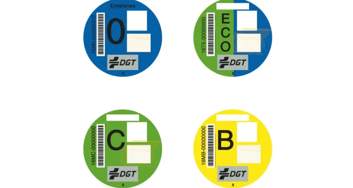Etiquetas DGT: 0, ECO, C, B. ¿Qué etiqueta tiene mi coche?
