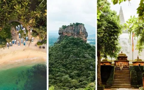 Impresionante ruta Sri Lanka: playa paradisíaca, la roca de Sigiriya y un templo budista.