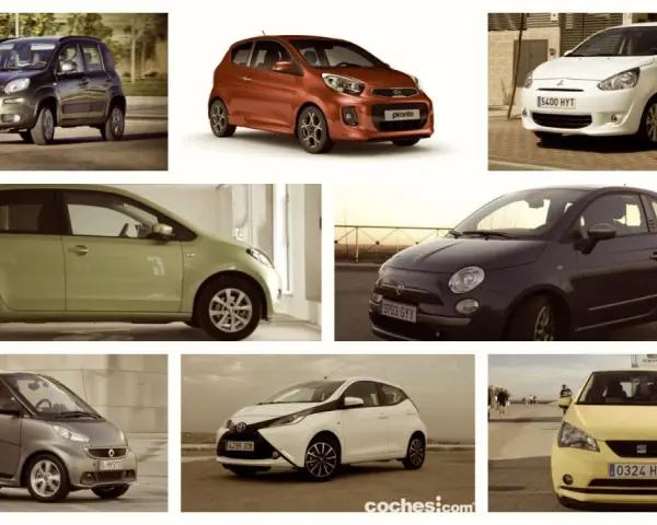 Colección de coches urbanos, ideales para encontrar coches mas fiables de segunda mano. Fiat, Kia, Mitsubishi, Smart y Toyota.