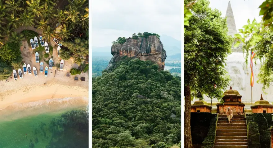 Playas, Sigiriya y templos budistas: un resumen de **Sri Lanka que ver**.