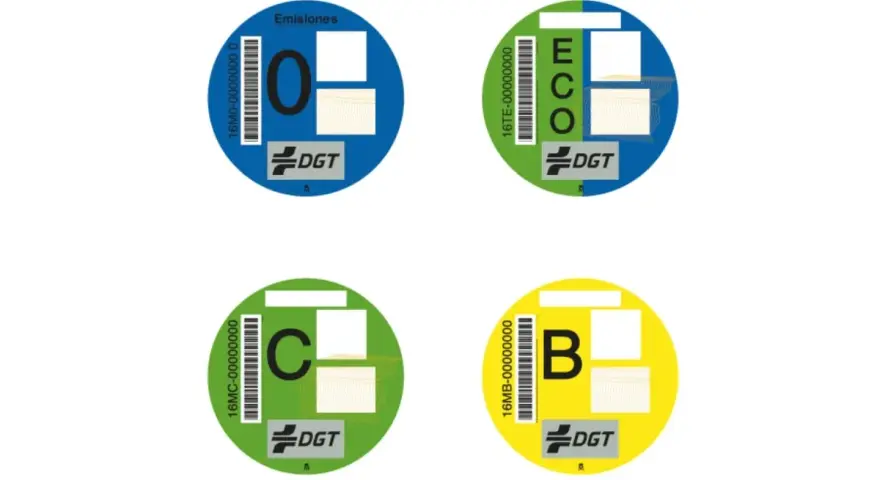 Etiquetas DGT: 0, ECO, C, B. ¿Qué etiqueta tiene mi coche?
