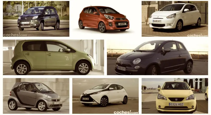 Colección de coches urbanos, ideales para encontrar coches mas fiables de segunda mano. Fiat, Kia, Mitsubishi, Smart y Toyota.